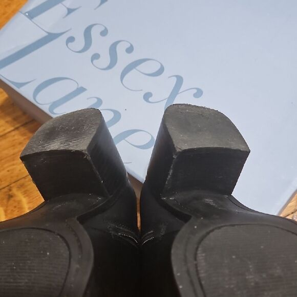 Essex Lane Black Ankle Booties with Silver Buckles - Picture 8 of 12